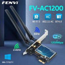FENVI WiFi 5 AC1200 PCI-E Adattatore Wireless BT4.0 Dual Band 2.4G/5GHz 802.11AC Scheda di Rete Desktop Laptop PC Per Windows 7/10/11