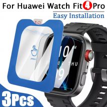 1-3 pezzi di protezione per schermo in vetro temperato di facile installazione per Huawei Watch Fit 4 Pro HD pellicola protettiva antigraffio per posizionamento