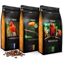Kawa ziarnista 3x1kg BRAZYLIA/KOLUMBIA/HONDURAS ARABICA Świeża + GRATIS