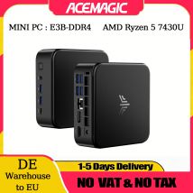Mini PC NIPOGI con AMD Ryzen 5 7430U, 16GB DDR4, 512GB SSD M.2, Mini PC da Gaming con USB Type-C, Supporta Triplo Display 4K