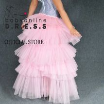 Baby online High-Low-Tüll Rock gestufte Rüschen asymmetrische Prom Rock Punk Tüll Kleid unter Petticoat Halloween Party Outfit