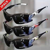 Modisches Herren-Brillen-Set, halbrandige Spiegelumrandung, stilvolle Sonnenbrille, geeignet zum Radfahren, Fahren, Angeln