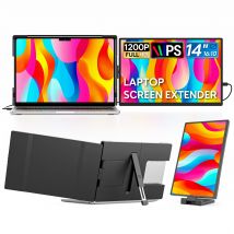 14 Zoll tragbare Monitore 1200P HDR externer Bildschirm für Laptop XBox PS4 5 Switch, zweites Display, kompatibel mit 14-17,3 Laptops