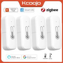 Tuya Zigbee3.0 Sensore di temperatura e umidità Termometro Igrometro APP Allarme remoto Funziona con Smart Life Alexa Google Alice