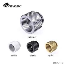 Bykski Estensore maschio-femmina da 10 mm Nero, Argento, Oro, Bianco, Accessorio per raccordi ad anello di raffreddamento ad acqua fai-da-te, G1/4 "B-EXJ-10