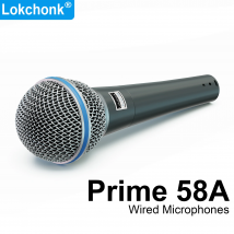 Prmie 58A Cardioid Dynamic Microphone Professional Wired Mic for Stage Singing Karaoke Podcast Studio Vocal Recording