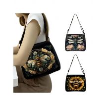 Cute Bee Dragonfly Print Crossbody Bag Honeybee Women Handbag Wallet Phone Storage Bag for Travel Fashion Messenger Bags Gift
