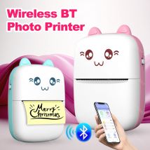 58mm Bluetooth Mini Label Drucker Smart Tasche Foto Drucker Für Telefon Klebe Aufkleber Drucken Thermische Farbe Papier Rollen