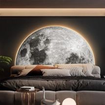 3D Sandstein Mond Led Dekorative Malerei Eingang Tür Flur Wohnzimmer Schlafzimmer Halbrunde Sofa Hintergrund Wand Licht
