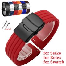 Cinturino sportivo in gomma siliconica 18mm 22mm 20mm 24mm per Seiko per Rolex per Swatch cinturino a sgancio rapido cinturino regolabile