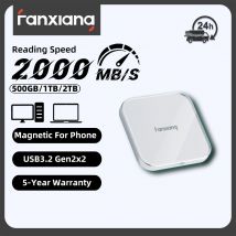 Fanxiang PS2005 Portable External SSD 2000MB/s 1TB/2TB Magnetic Hard Disk USB3.2 Gen2x2 Solid State Drive For Phone Windows PC