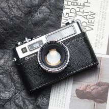 Mezza custodia protettiva in vera pelle fatta a mano per YASHICA 35 GS Custodia protettiva per fotocamera con pellicola Borsa in vera pelle di vacchetta