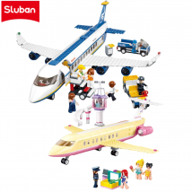 City Cargo Aircraft Plane Storage Airport Airbus Holiday Airplane Avion Creative Building Blocks Constructor Educational Toys