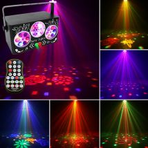 DJ Disco Party Light 4IN1 Modello di effetto Lazer Proiettore di luce Luci stroboscopiche a LED DMX Suono attivato Caleidoscopio Mostra luci