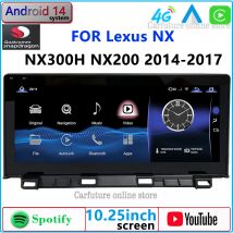 Autoradio Android 14 con Chip Qualcomm per Lexus NX200 300 2014-2017, Navigazione GPS con CarPlay, Lettore Multimediale Auto BT