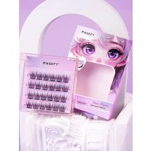 MAGEFY 24 Cluster Glue Free Individual Eyelashes D Curl 12mm Natural Slim False Eyelashes Cute Lash Extension for Travel Beauty