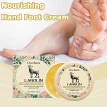 Lanolin-Hand-Fußcreme, tief feuchtigkeitsspendend, Peeling, entfernt abgestorbene Haut, macht die Hände weich, Anti-Riss, nicht fettend, Feuchtigkeitscreme