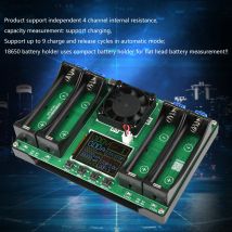 Tester batteria Display LCD Analizzatore universale per batteria Caricabatterie per batterie 18650 Tester di resistenza interna a 4 canali