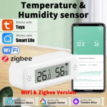Tuya Zigbee WiFi Mini Temperatur Feuchtigkeit Für Smart Home Thermometer Hygrometer APP Remote Arbeit mit Google Home Yandex Alexa