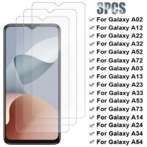 3PCS Tempered Glass for Samsung Galaxy A03S A13 A23 A33 A53 A73 5G Screen Protector for Samsung A54 A34 A14 A04 A12 A22 A32 A52S