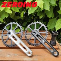 ZEROING mechanizm korbowy do roweru szosowego 165/170/175mm pusta korba zintegrowana ognista tarcza AL rower składany 40/42/44/46/48/50T koło łańcuchowe