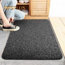 Schuhe Saubere Fußmatte Eingangstürmatte Teppich 40x60cm Schwarz Kaffee Polyesterfaser Wasserdicht Willkommen Bodenteppiche Heimdekoration