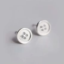 REETI Ohrstecker aus 925er Sterlingsilber mit Knöpfen für Damen, eleganter Hochzeitsschmuck, Pendientes Mujer Moda 2019, Brincos
