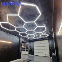 6000–6500 K sechseckige LED-Deckenleuchte für Friseursalons, Garage im Fitnessstudio, Einkaufszentrum, 4S-Ladenwerkstatt, Wabenröhrenleuchte, Beleuchtung