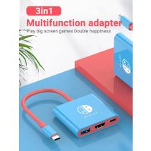 Portable Game Docking Station TYPE-C Hub with HDMI and USB 3.0 Perfect for Travel and Gaming