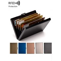 MIYIN credit card holder stainless steel credit card holder metal ID card holder RFID wallet female or male business card holder