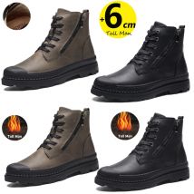 Männer Stiefeletten Höhe Erhöhen Einlegesohle 6 cm Mann Aufzug Schuhe Plus Größe 38-47