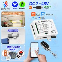 Tuya WiFi RF433mhz Motor Fernbedienung Schalter 2 CH DC 12 V 24 V DIY Schalter/Garage Türöffner/motor, Arbeit mit Alexa Google Hause