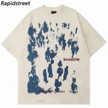 T-Shirts Hip Hop Schatten Grafik Gothic Rock Kurzarm T-shirt Streetwear Männer Harajuku Casual Baumwolle Lose T-shirt Tops