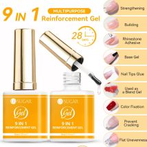 UR SUGAR 15ml 9 IN 1 Base Gel Reinforcement Gel Nail Polish Efficient Function Building Adhesive Glue for Nail Tips Decoration