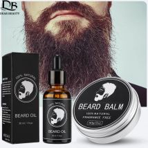 Männer Bart Wachstum Kit Natürliche Bart Balsam Wachs und Öl Feuchtigkeitsspendende Verdicken Gesicht Haar Bart Wachstum Öl Wachs Creme set Für Männer