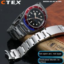 Für Tudor Black Bay 79230 79730 Heritage Chrono Uhrenarmband, 22 mm, massives Edelstahl-Uhrenarmband ohne Niete