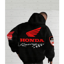 Quick Dry Honda Motorcycle Jersey Hooded Hoodies Breathable Riding Dirt Bike and Mountain Racing Men's Women's Armored Hoodie