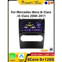 Podofo 4G CarPlay Android Radio dla Mercedes-Benz A/B-klasa 2008-2011 inteligentny System samochodowy 2din GPS Stereo odtwarzacz multimedialny