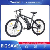 Touroll U1 29 MTB Electric Bike with 250W Motor, 65KM Range, 13Ah Removable Li-ion Battery, 29" CST Off-Road Tires, 29"x19"