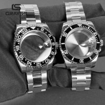 BLAK Lunetta 40mm Diver Impermeabile Per SUB NH34 NH35 NH36 Movimento Cassa per orologio in vetro zaffiro mod vetro posteriore 20atm bracciale in acciaio