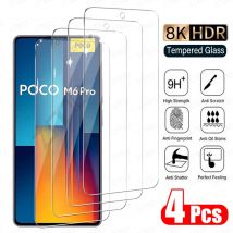 4Pcs Gehärtetem Glas Für Xiaomi Poco M6 M7 Pro M6Pro M7Pro M5s Screen Protector Für Poco M5 M4 m3 Pro M6 Plus Glas Schutz