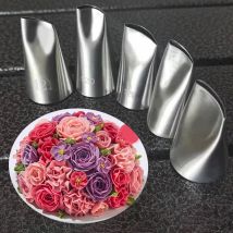 1 stücke große Größe Rosenblatt Rohrleitung sdüse Korea Bohnen paste Blüten blätter Kuchen dekorieren Zuckerguss Düsen für Creme #225 224