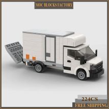 Stadt Auto Modell Moc Bausteine Urban Refit Kühlwagen Technologie modulare Blöcke Geschenke Weihnachts spielzeug DIY Sets Montage