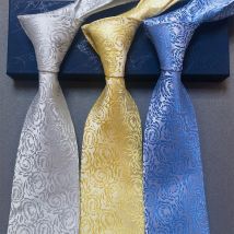 8 cm florale geometrische Luxus-Jacquard-Männerkrawatte aus hochwertigem Jacquard für Unternehmen