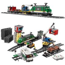 1226PCS Freight Train Remote Control Electric Version Of The Track Building Blocks 60198 Model Vehicle Toy Kids Adult For Gifts