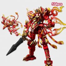 AUF LAGER 534 stücke Transforming rosefinch Roboter Bausteine DIY Spielzeug Für Kinder Kreative Stahl Mecha Zusammengebaute Modell Mini Ziegel