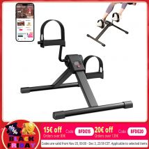 Pedali per cyclette con app Monitor di calorie Bicicletta fitness pieghevole per interni a basso rumore sotto la scrivania Resistenza regolabile LCD