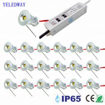 Mini Downlight LED 12V 15mm Faretto da incasso piccolo da soffitto Cucina Scala Esterna IP65 1W Faretto con trasformatore 110-220V
