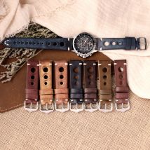 Vintage-Leder-Uhrenarmband, handgefertigtes Rindsleder-Uhrenarmband, 20 mm, 22 mm, 24 mm, atmungsaktives Uhrenarmband für Herren, Ersatzarmband, Gürtel