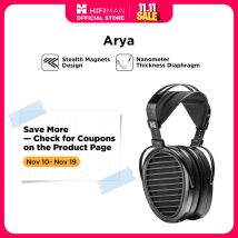 HIFIMAN Arya Auriculares ajustables para audiófilos magnéticos planos sobre la oreja de tamaño completo Versión de imanes sigilosos
